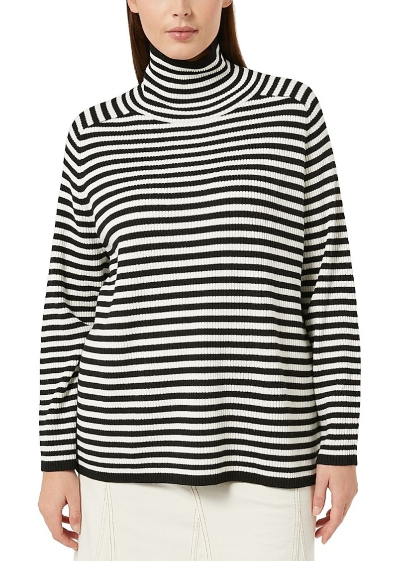 Marina Rinaldi Enigma Striped Turtleneck Sweater