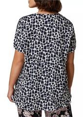 Marina Rinaldi Plus Size Prisma Printed Short-Sleeve Top