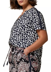 Marina Rinaldi Plus Size Prisma Printed Short-Sleeve Top