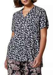 Marina Rinaldi Plus Size Prisma Printed Short-Sleeve Top