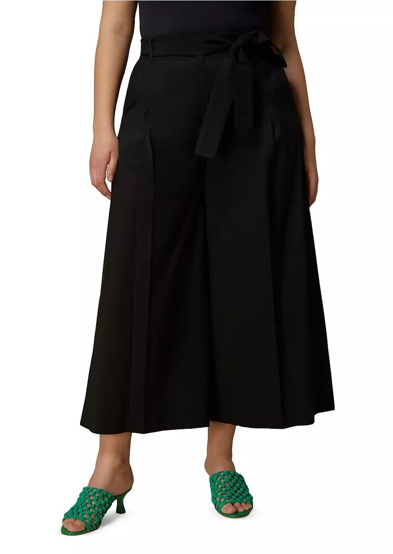 Marina Rinaldi Plus Size Uranio Belted Poplin Crop Pants