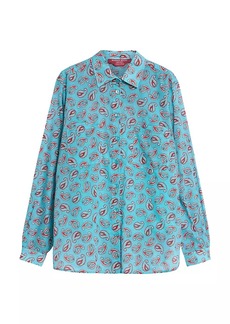 Marina Rinaldi Yana 2-PIece Paisley Cotton Muslin Camisole & Shirt