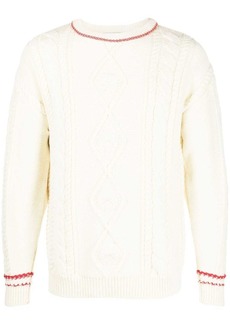 Marine Serre cable-knit wool jumper