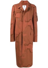 Marine Serre camouflage print long coat