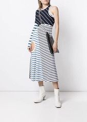 Marine Serre contrast-stripe dress