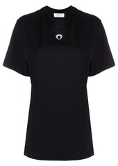Marine Serre embroidered-motif short-sleeve T-shirt