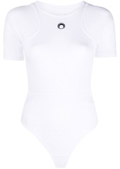 Marine Serre logo-print organic-cotton bodysuit