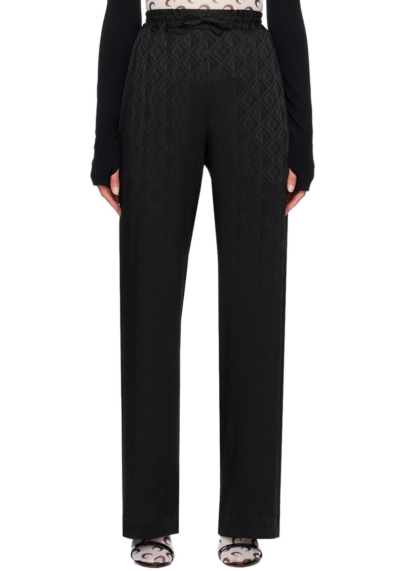 Marine Serre Black Jacquard Moon Sun Trousers