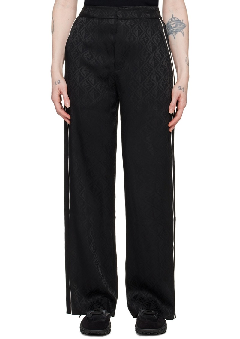 Marine Serre Black Jacquard Trousers