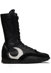 Marine Serre Black MS Rise High Sneakers