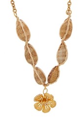 Marine Serre Crystal-studded floral necklace