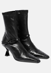 Marine Serre Leather ankle boots