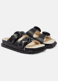 Marine Serre Leather slides