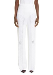 Marine Serre Lunar Pointelle Sweater Pants in Optic White at Nordstrom