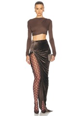 Marine Serre Moon Printed Mesh Tights