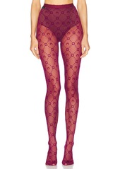 Marine Serre Moonogram Mesh Flock Tights