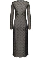 Marine Serre Monogram Mesh Midi Dress