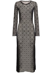 Marine Serre Monogram Mesh Midi Dress