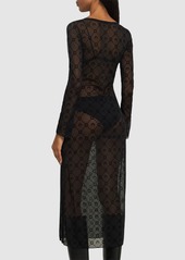 Marine Serre Monogram Mesh Midi Dress