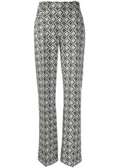 Marine Serre Moon Diamant-print tailored trousers