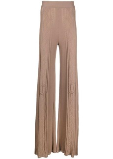 Marine Serre Neutral Pointelle Knit Trousers