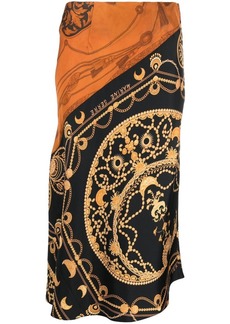 Marine Serre regenerated jewellery-print silk skirt