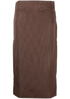 Marine Serre Regenerated moire midi skirt