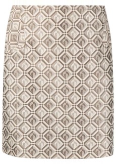 Marine Serre Towels jacquard mini skirt