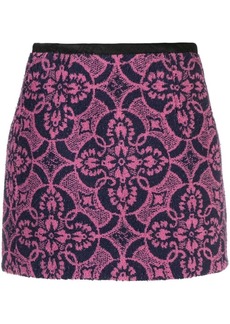 Marine Serre Towels jacquard mini skirt