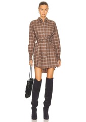 Marissa Webb Brett Lightweight Flannel U Back Mini Dress