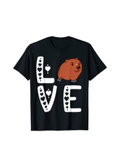 Marmot Groundhog Love Woodchuck Rodent Animal T-Shirt