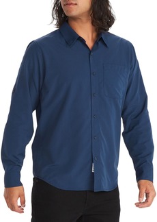 Marmot Men's Aerobora LS Shirt, XL, Blue