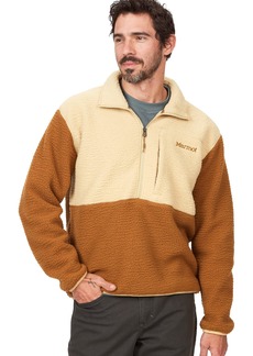 MARMOT Men's Aros Fleece 1/2 Zip Jacket - Sherpa Jacket with Retro Style for Camping and Hiking in Fall and Winter