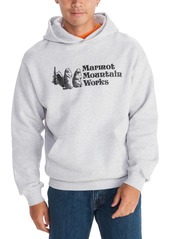 Marmot Men's Mmw Logo Fleece Pullover Hoodie Sweatshirt - Black