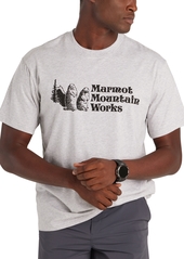 Marmot Men's Mmw Short Sleeve Crewneck Graphic T-Shirt - Light Grey Heather