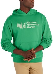 Marmot Men's Mountain Works Printed Fleece Hoodie - Clover