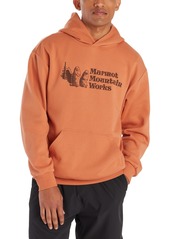 Marmot Men's Mountain Works Printed Fleece Hoodie - Clover