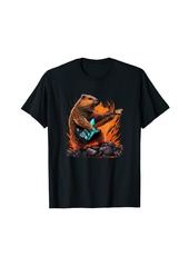 Marmot Playing Electric Guitar Rock T-Shirt