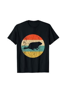 Marmot Rodent Animal Retro Vintage Sunset Woodchuck T-Shirt