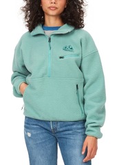 Marmot Women's Collared Zip-Front Fleece Sweatshirt - Blue Agave