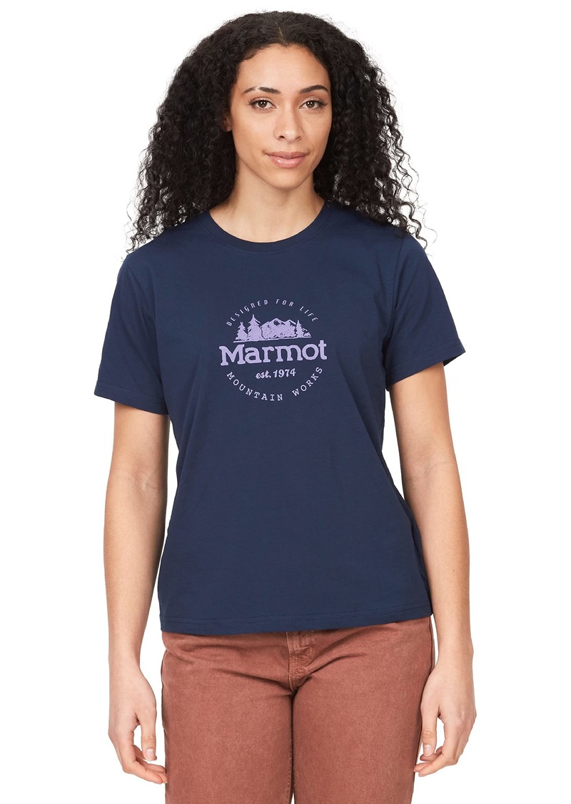 MARMOT Women's Culebra Peak Short Sleeve Tee Shirt Arctic Navy 2975