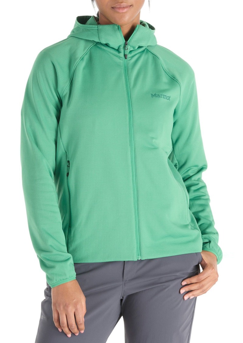 Marmot Women's Leconte Full-Zip Fleece Hoodie, Small, Green