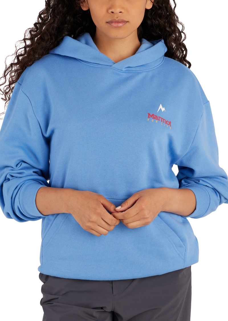 Marmot Women's Marmot For Life Graphic Fleece Hoodie - Blue Bonnet