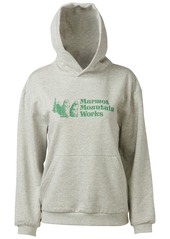 Marmot Women's Mmw Logo-Print Ribbed-Trim Hoodie - Black