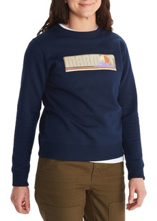 Marmot Women's Montane Crewneck Sweatshirt, Small, Blue