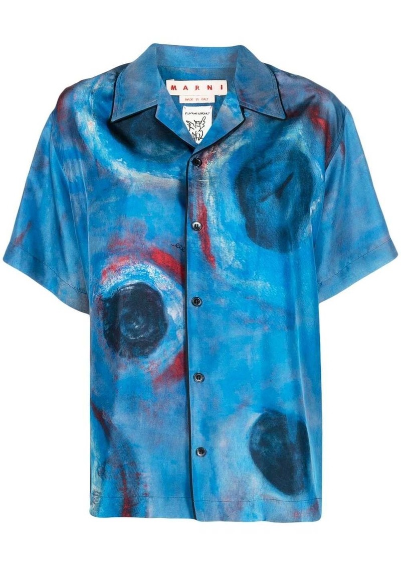 Marni abstract-print silk shirt