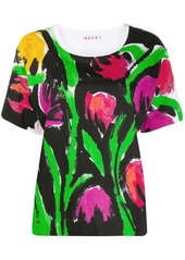 Marni brushstroke flower print T-shirt