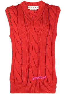 Marni cable-knit asymmetric vest