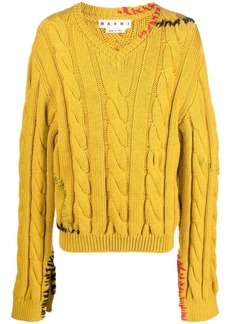 Marni cable-knit virgin wool jumper
