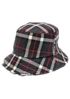 Marni check-print distressed-effect cap